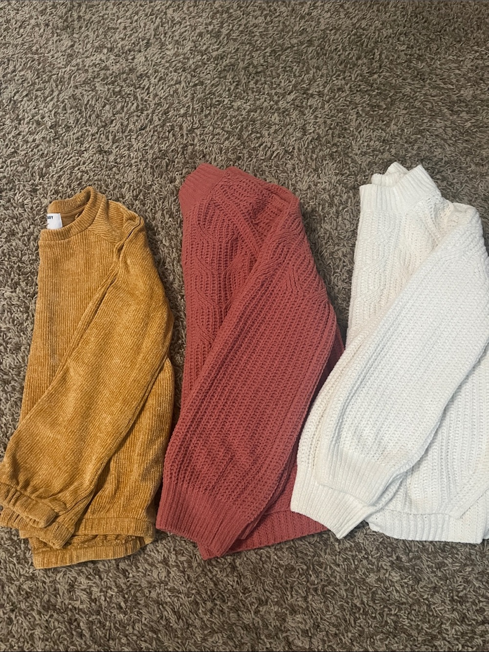 Lot of 3 size 10/12 girls old navy sweaters